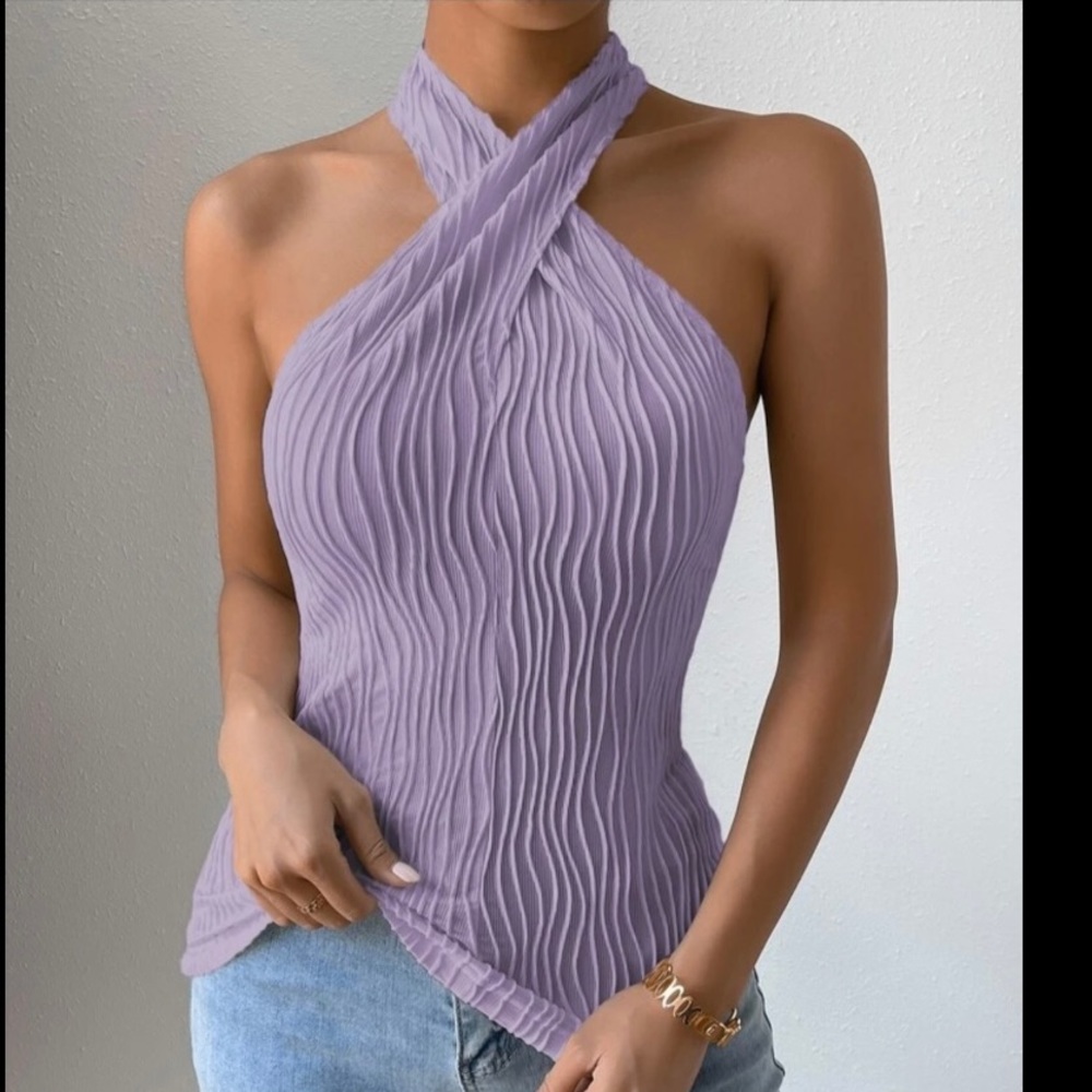 Cross cross halter top